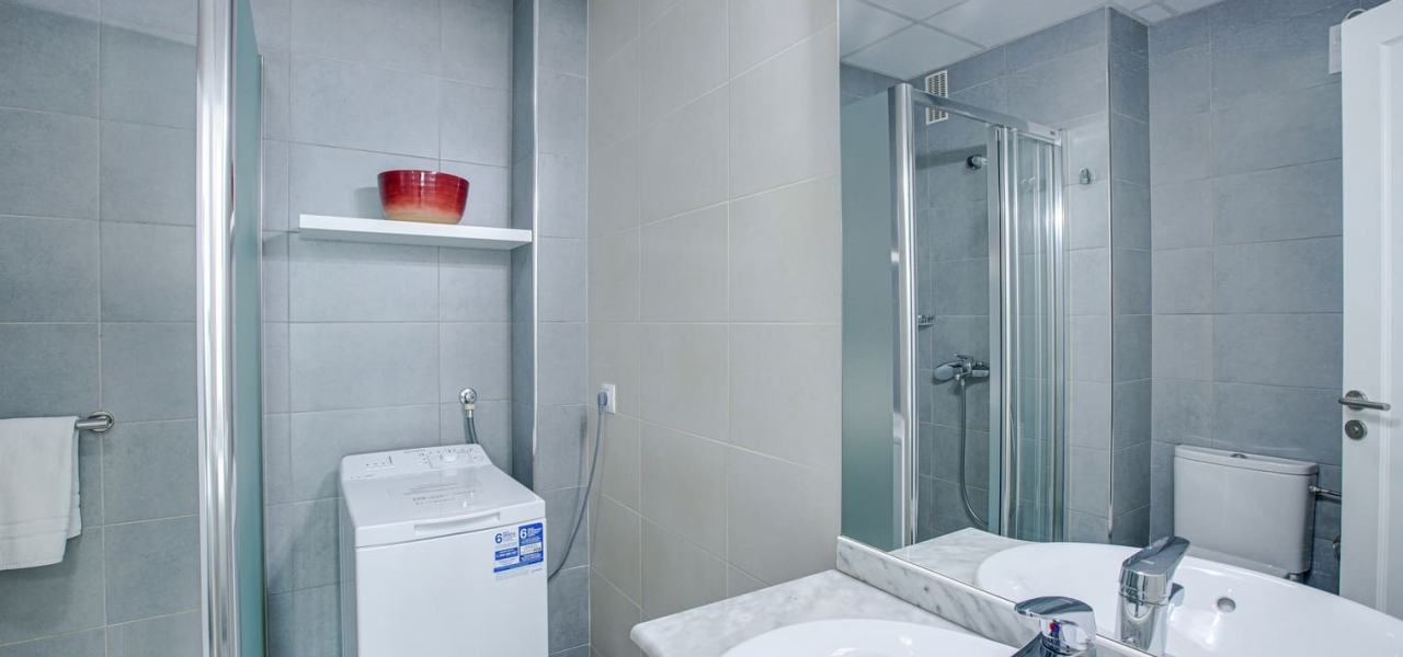 Baño Vivienda Vacacional 40 Apartamentos Juan Pérez en Playa de las Canteras