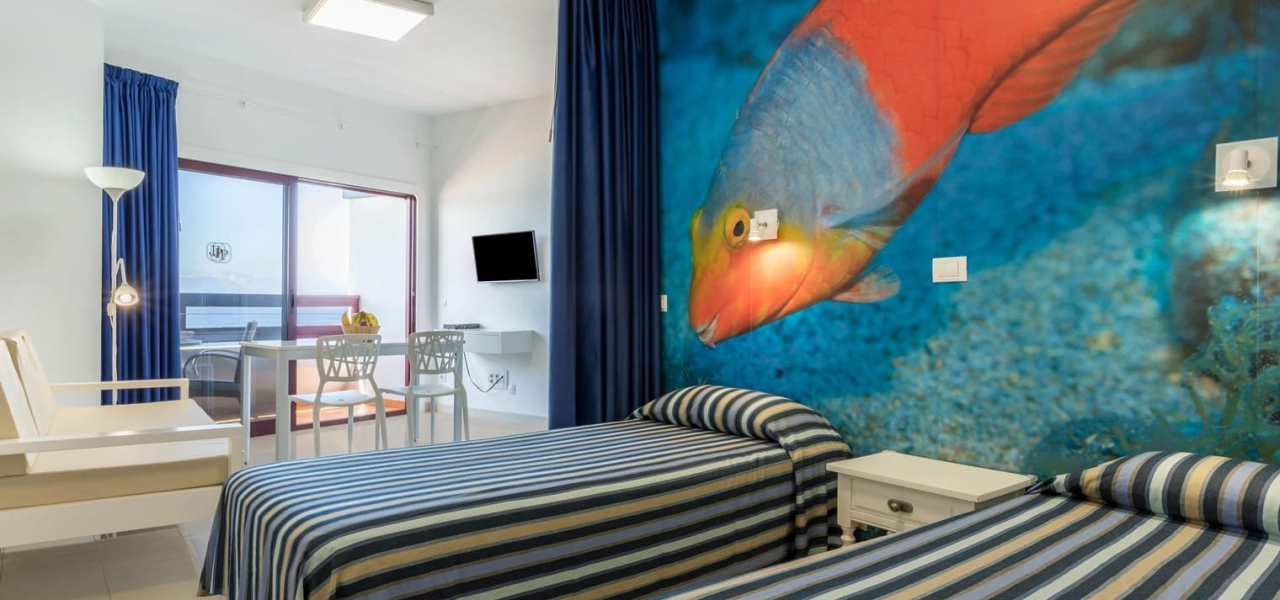 Dormitorio Vivienda Vacacional 50 Apartamentos Juan Pérez en Playa de las Canteras